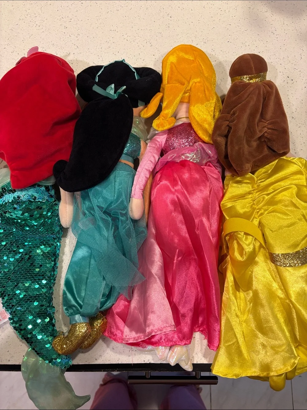 Ty Disney Plush Princess Doll Set - Ariel, Jasmine, Aurora, Belle